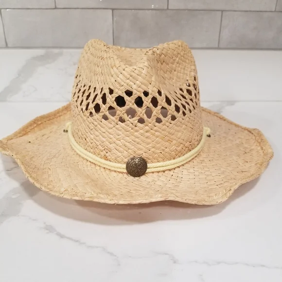 Jaxon Unisex  Straw Western Cowboy Hat One Size - Picture 13 of 14